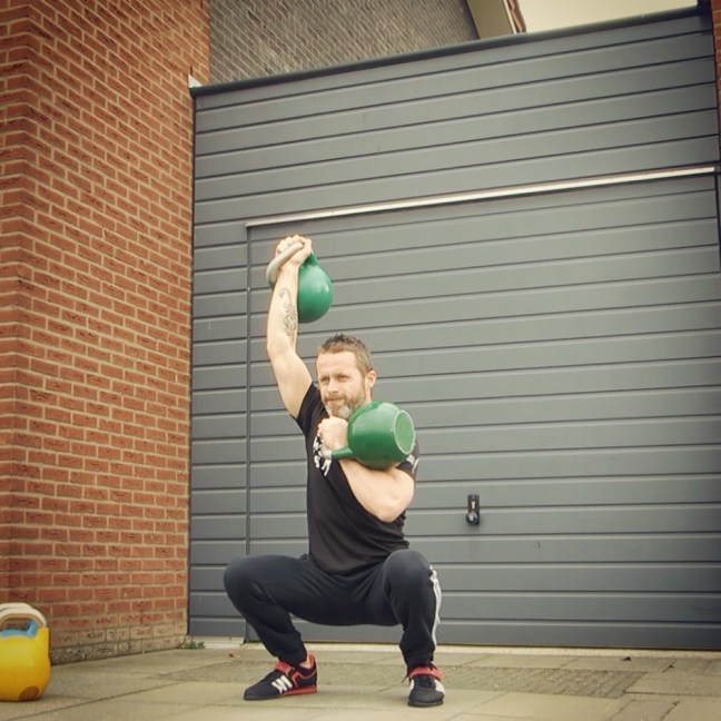 Kettlebell Alternate Overhead Squat
