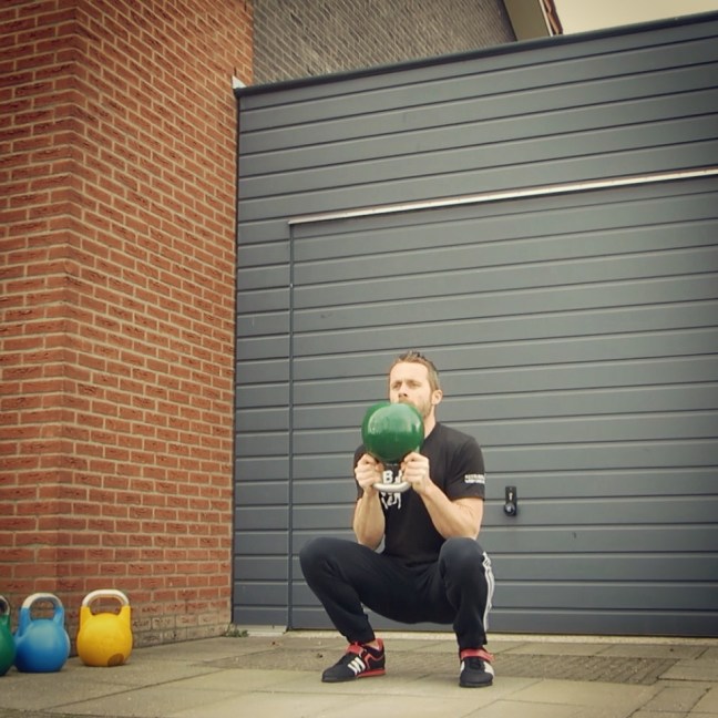 Kettlebell Globlet Squat Bottom Up
