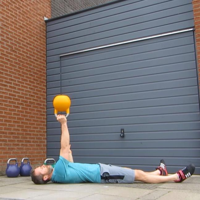 Kettlebell Bottom Up Floor Press Kettlebell Bottom Up Floor Press