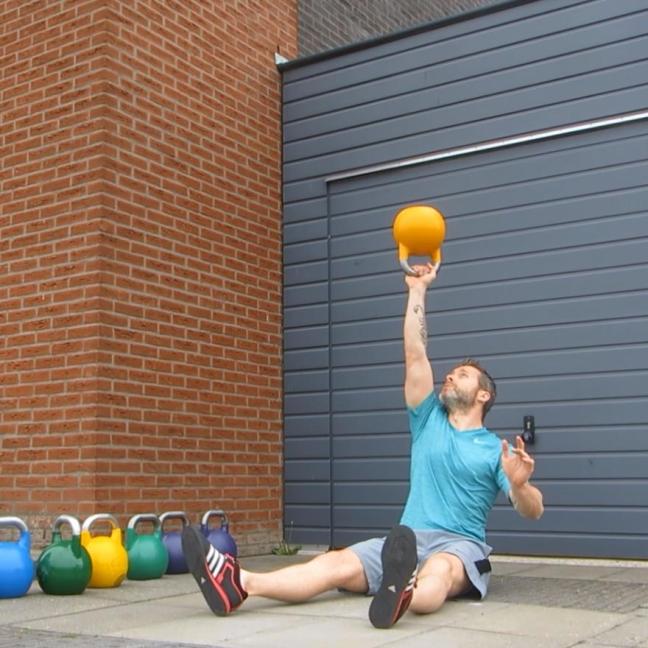 Kettlebell Bottom Up Seated Press Kettlebell Bottom Up Seated Press
