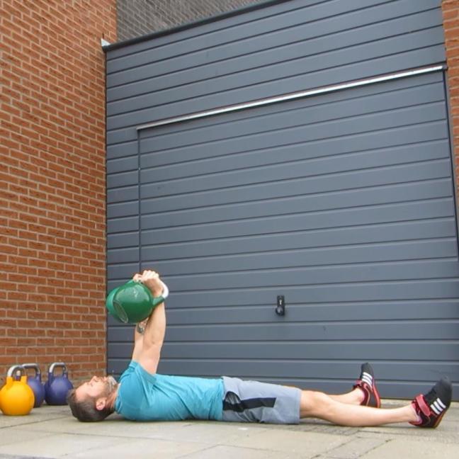 Kettlebell Double Floor Press Kettlebell Double Floor Press