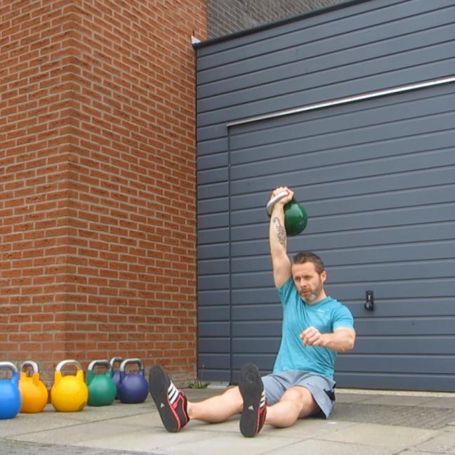 Kettlebell Seated Press
